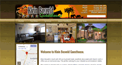 Desktop Screenshot of kleinbosveld.co.za